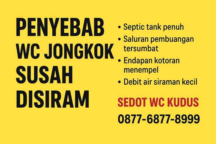 penyebab wc jongkok susah disiram